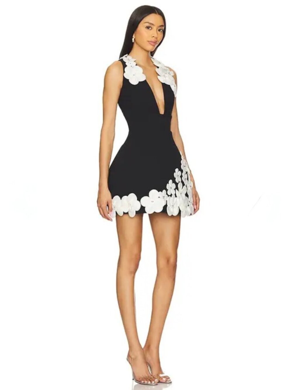 BRONX AND BRONCO  Estelle mini dress with floral embellishments Size S - Picture 10 of 12